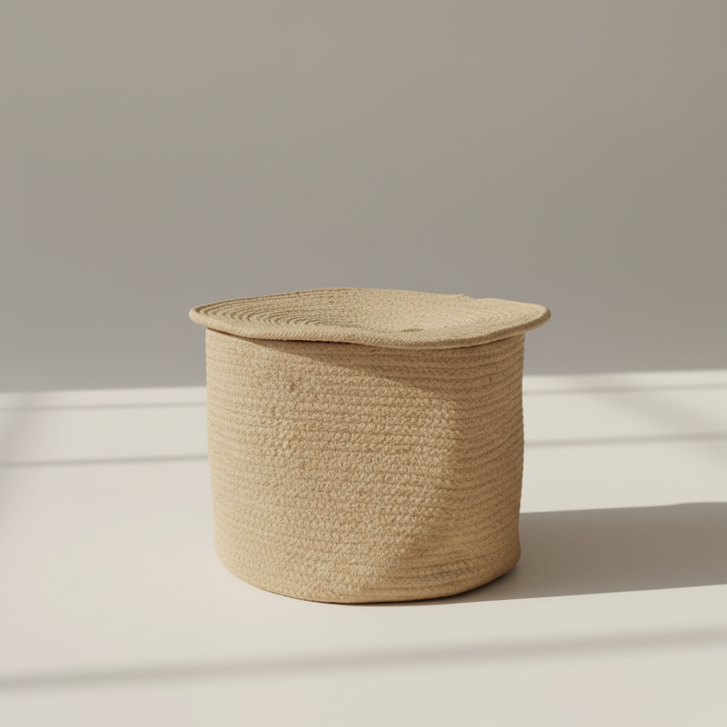 Jute Basket with lid
